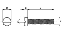 Slotted cheese head screw [539]